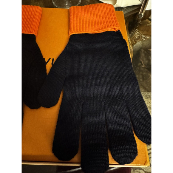 Louis Vuitton Gon Louis Marine Large Navy & Orange Gloves Box, COA - Picture 5 of 14
